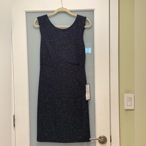 Jessica Howard Women's Sleeveless Side-Tuck Sheath Dress - Navy - Size 10 New